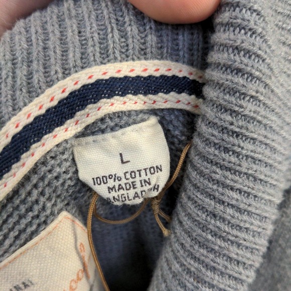 Weatherproof Vintage Men's Pullover Shawl Collar Sweater Gray Large Fair Isle - Picture 11 of 15